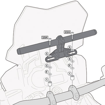 Triumph Tiger Sport 1050 [GIVI] - Montagekit für Smart Bar oder Smart Mount