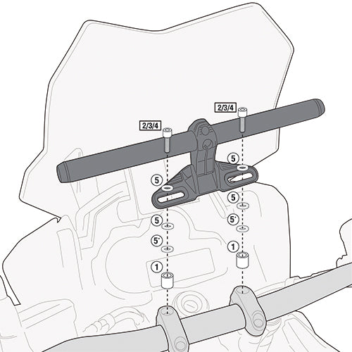 Honda Africa Twin 750 [GIVI] - Montagekit für Smart Bar oder Smart Mount