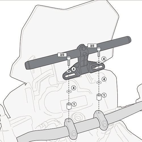 Benelli BN 302 [GIVI] - Montagekit für Smart Bar oder Smart Mount