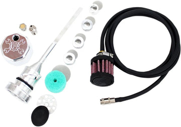 Harley-Davidson FLSTFI 1923 Softail Fat Boy Gray Ghost 117 [2025-2026] - Belüfteter Messstab – Oberfläche: Silber – Bild 1