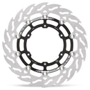 Kawasaki KLX 400 SR [2003-2004] - Flame Series Schwimmende Bremsscheibe – Material: Aluminium, Stahl – Bild 1
