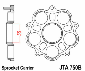 Hypermotard 796 [JT SPROKETS] - rear sprocket carrier - 5 silentblock Ducati