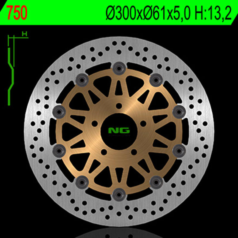 Kawasaki Zr [NG BRAKE DISC] - round floating brake disc