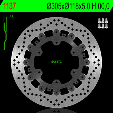Bmw K 1100 [NG BRAKE DISC] - round floating brake disc