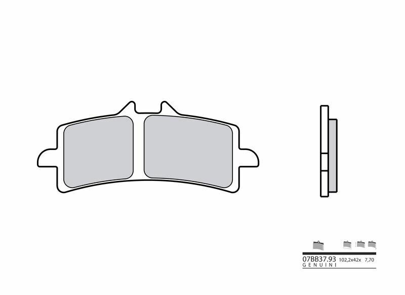 Ducati Panigale 1199 [BREMBO] - Genuine sintered metal brake pads - 07BB3793