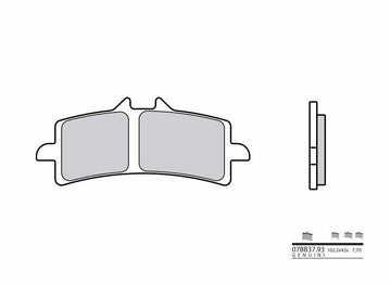 Ducati Panigale 1199 [BREMBO] - Genuine sintered metal brake pads - 07BB3793