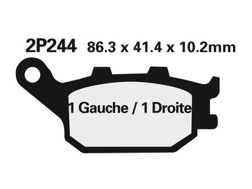 Kawasaki Z 900 RS ZR900C [Nissin] - semi -metallic brake pads