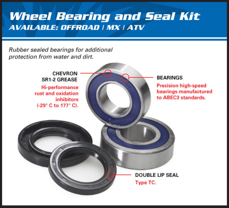 Yamaha Fzs 1000 [ALL BALLS] - Rear wheel bearing kit for FZS 1000 FAZER