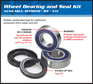 Aprilia Sl 750 Shiver [ALL BALLS] - Front wheel bearing kit BMW R850R - 0