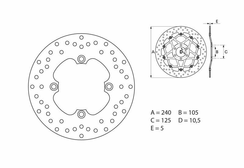 Honda Cb 900 [BREMBO] - Series Oro round rigid brake disc