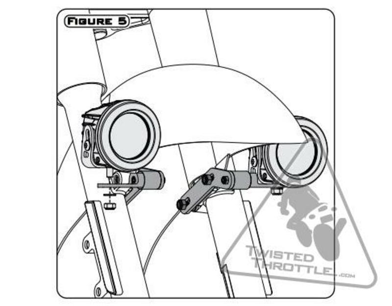 Harley Davidson Fxs [DENALI] - Lighting Bracket Fender Harley Davidson