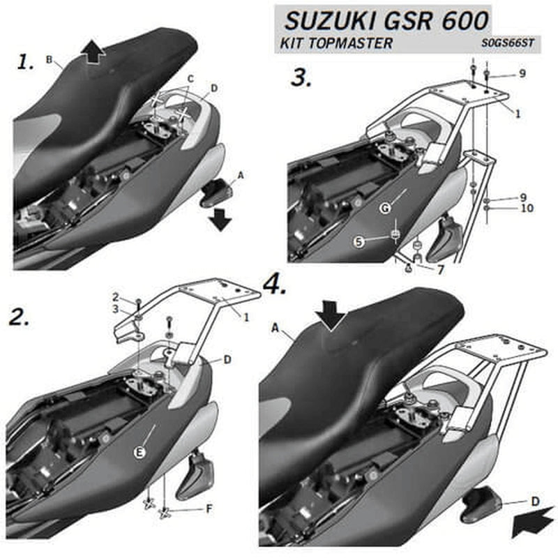 Suzuki Gsr 600 [SHAD] - Top Master mounting kit - Suzuki