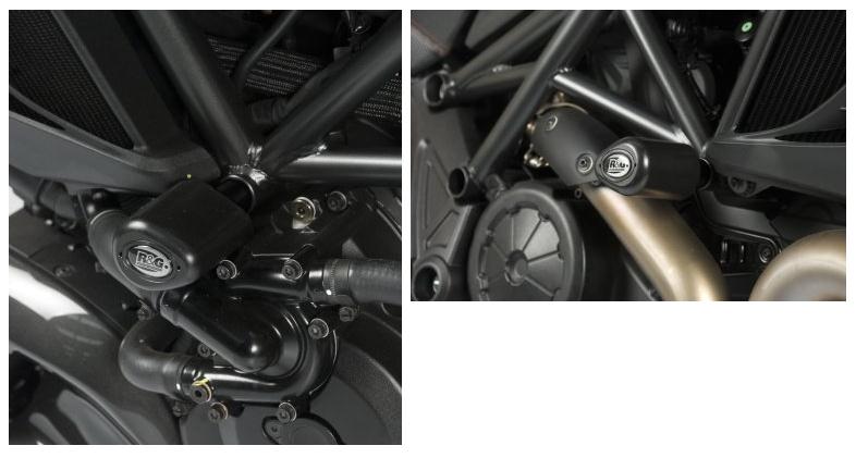 Ducati Diavel 1200 Dark [2013-2014] - Aero-Crash-Protektoren Schwarz Ducati Diavel