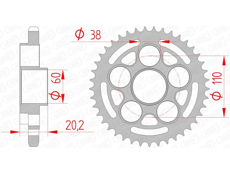 Ducati Hypermotard 796 [AFAM] - Sprocket Steel Standard - 525
