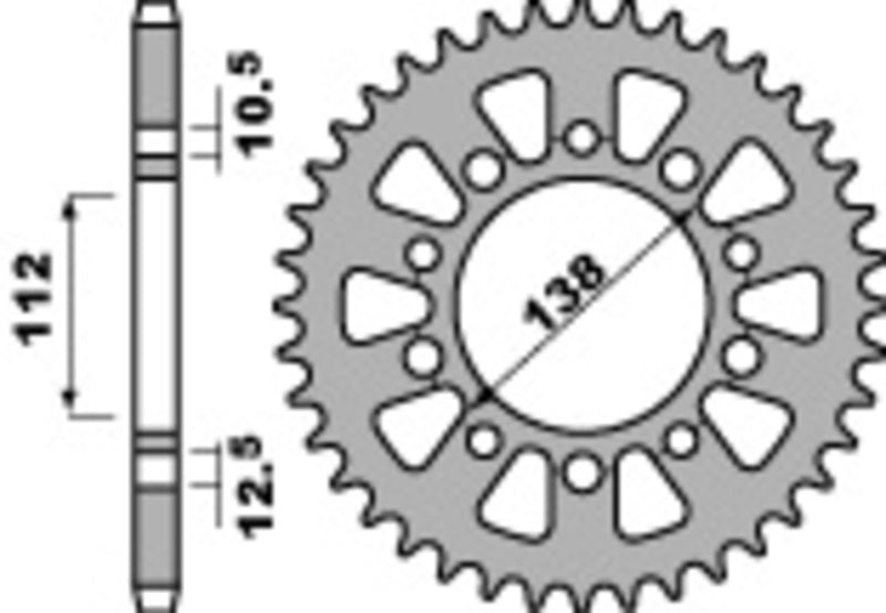 Honda Cb 900 Hornet [PBR] - Sprocket aluminum reinforced - 520