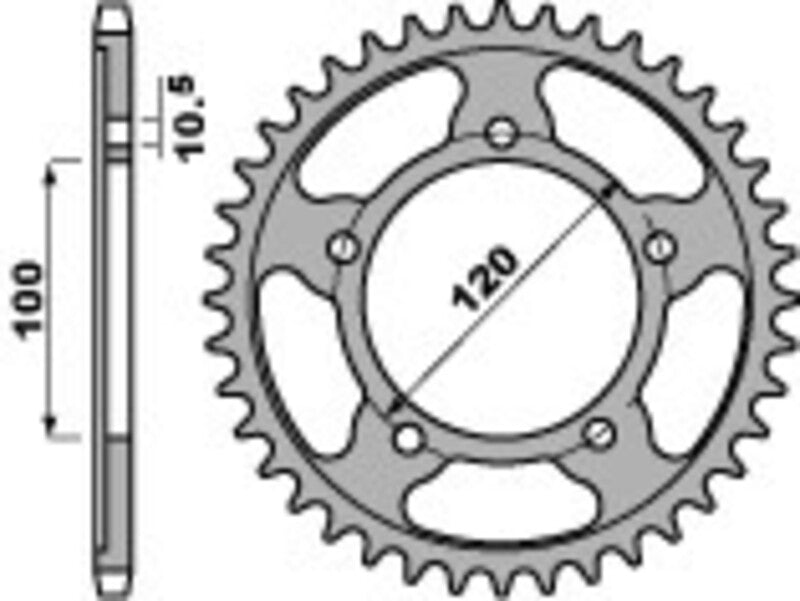 Aprilia Dorsoduro 750 [PBR] - Sprocket aluminum standard - 525
