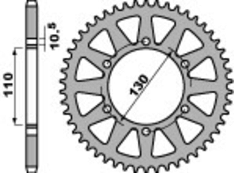 Kawasaki Eliminator [PBR] - aluminum reinforced sprocket - 520
