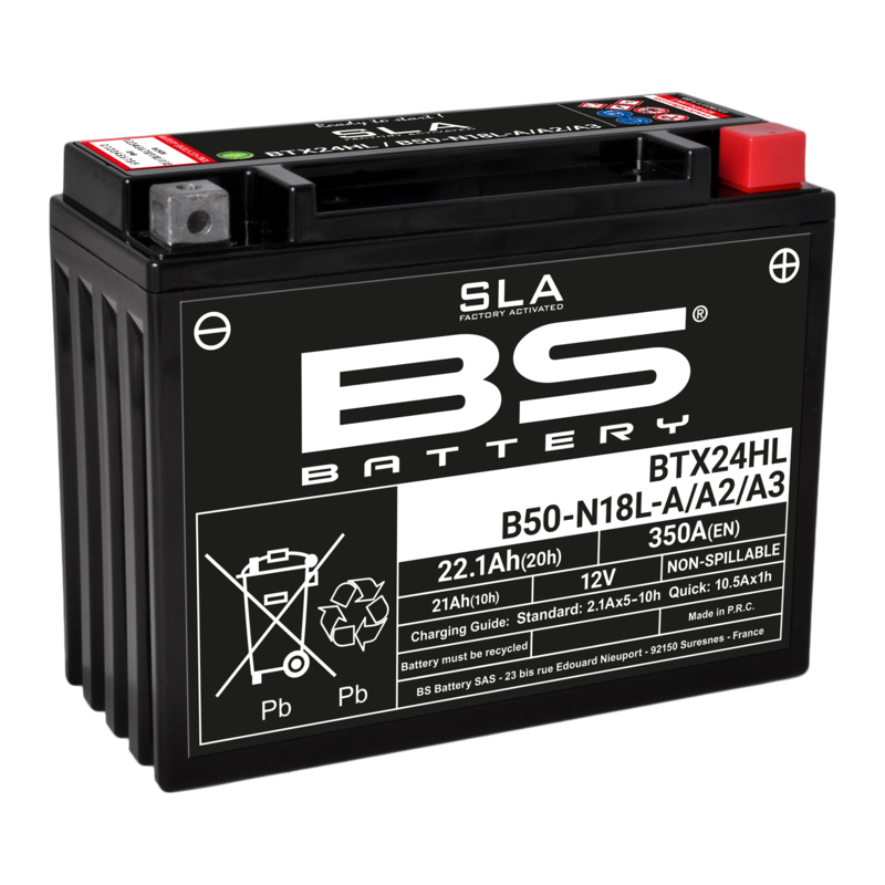 Ktm Er 600 [BS BATTERY] - SLA Maintenance Free Battery Factory Activated - BTX24HL/B50-N18L-A/A2/A3