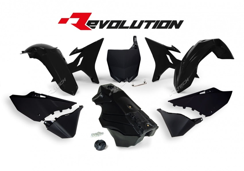 Yamaha YZ 125 (CE 09) [2002] - Plastik-Kit Revolution schwarz inkl. Tank Yamaha YZ125/250