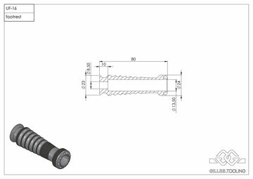 Suzuki Gsf 1200 Bandit Bandit S [GILLES] - TOOLING Sport Passenger Footrests Black Suzuki GSF1200 Bandit