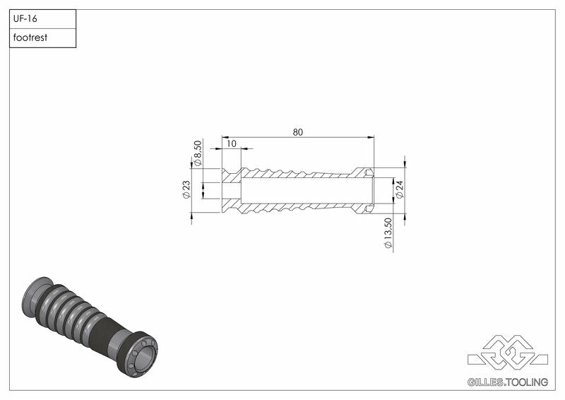 Ducati Monster 1200 [GILLES] - TOOLING Sport Footrests Black Ducati