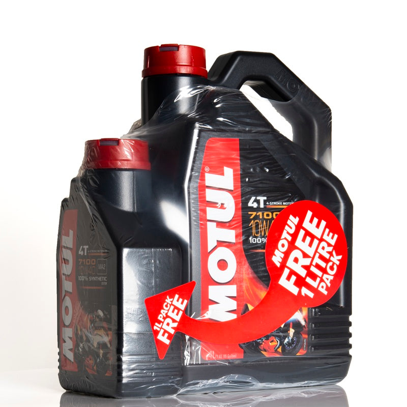 Synthetic motorcycle motor oil 10W40 4T 5L - Motul 7100