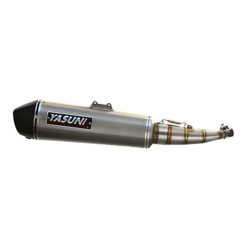 Kawasaki J 125 [YASUNI] - Replacement silencer - aluminum look titanium/ABS