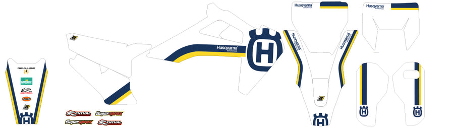HUSQVARNA TC 125 [2019-2022] - Retro Graphic Kit - Husqvarna FC/TC/TE/FE
