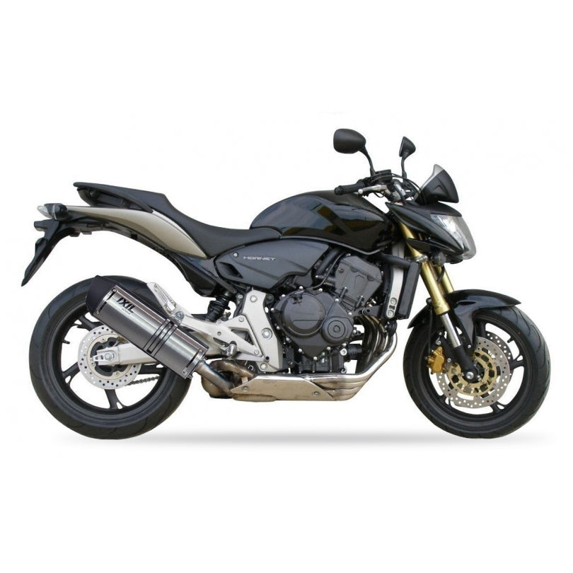 Honda CB 600 F HORNET ABS PC41 [2007-2013] - Hexoval Endtopf Edelstahl schwarz / Endkappe Edelstahl schwarz - OH6048VSE