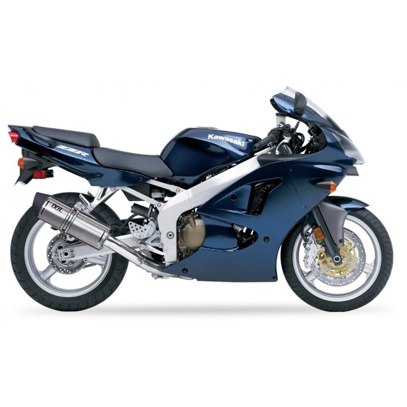 Kawasaki Ninja ZX-6 R (ZX 636 A) [2002] - Hexoval Endtopf Edelstahl / Endkappe Edelstahl schwarz - OK7045VSE