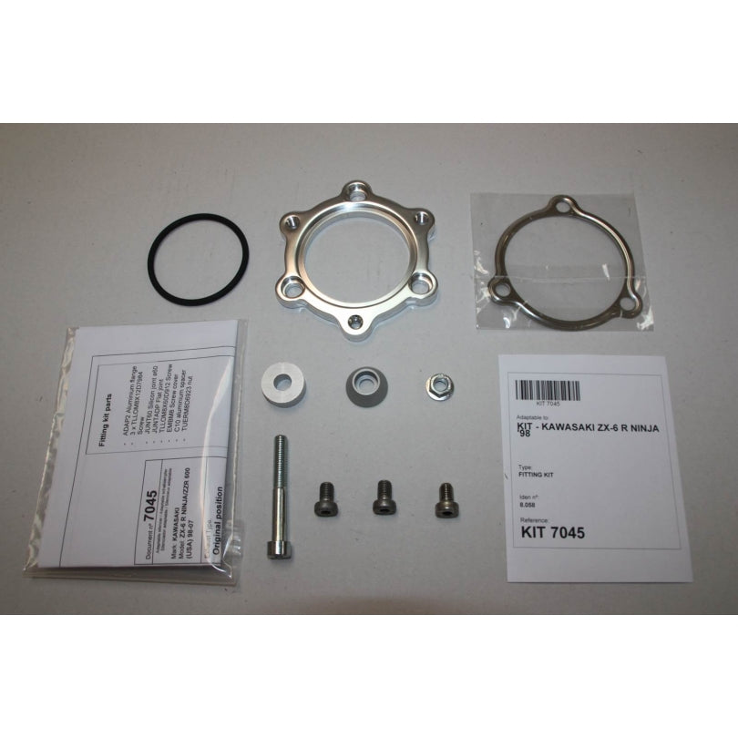 Kawasaki Ninja ZX-6 R (ZX 600 GH) [1998-1999] - Hexoval Endtopf Edelstahl / Endkappe Edelstahl schwarz - OK7045VSE