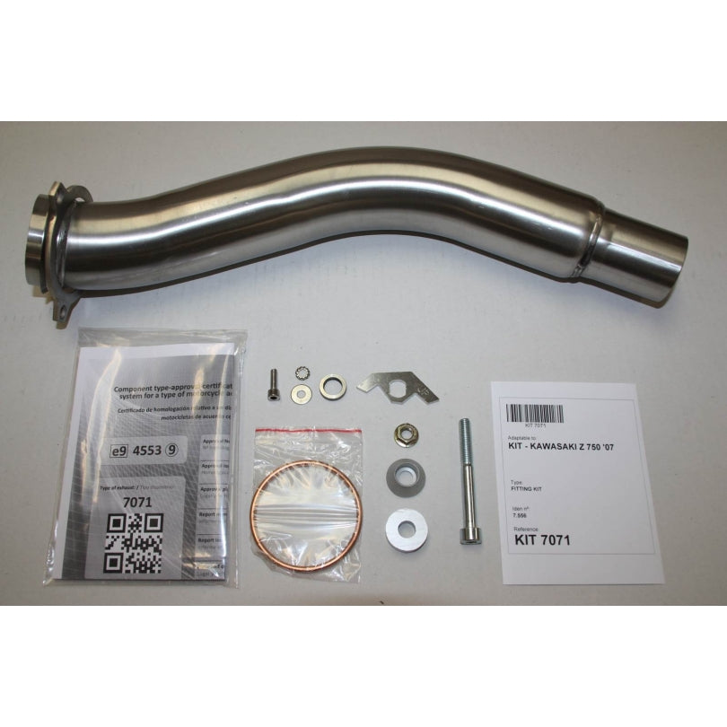 Kawasaki Z 750 Z750L [2007-2012] - Hexoval Endtopf Edelstahl / Endkappe schwarz