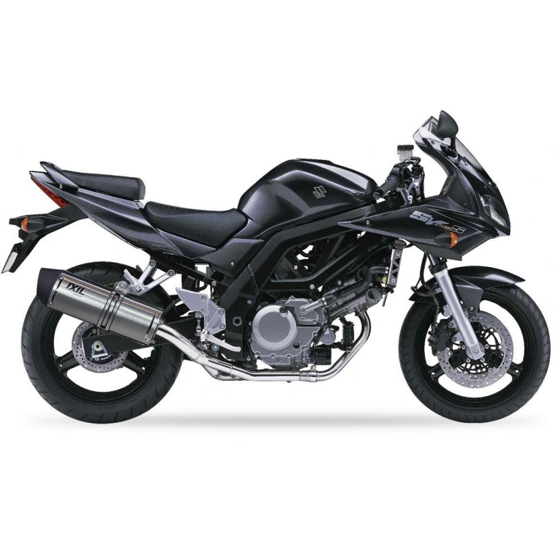 Suzuki SV 650 S [2006-2012] - Hexoval Endtopf Edelstahl / Endkappe Edelstahl schwarz - OS8056VSE