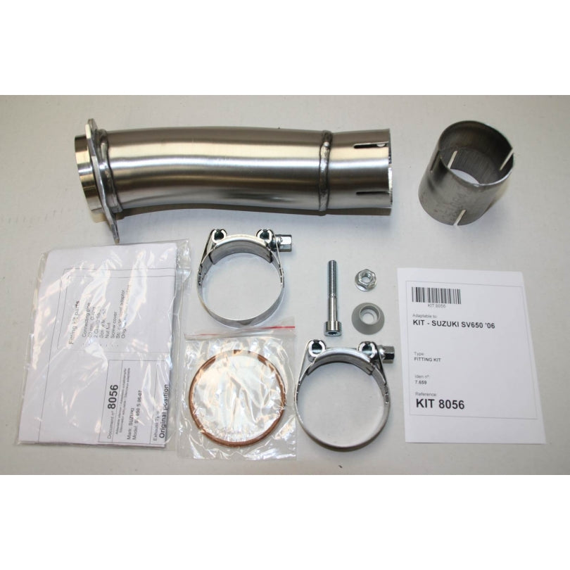 Suzuki SV 650 S [2006-2012] - Hexoval Endtopf Edelstahl / Endkappe Edelstahl schwarz - OS8056VSE