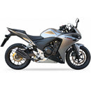 Honda CBR 500 R ABS PC44 [2013-2015] - Hyperlow Endtopf Edelstahl schwarz / Endkappe Aluminium - XH6333XB