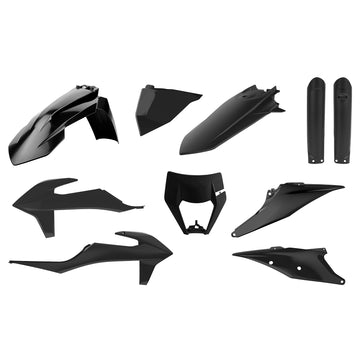 KTM 125 XC [2021-2023] - Plastik-Kit Schwarz - KTM EXC/EXC-F