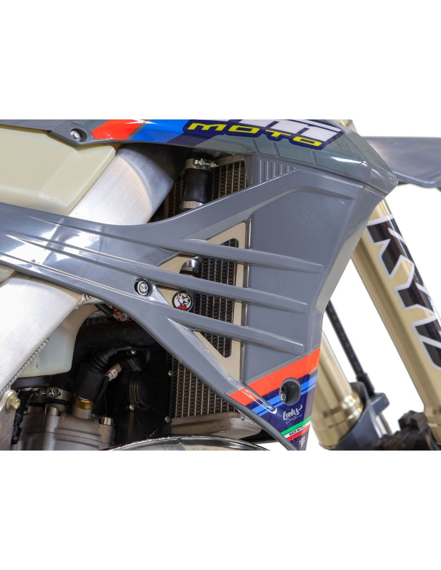 Tm Racing EN 300 2 T FI ES [2025] - Hard Enduro Kühlerschutz - HDPE 8 mm - Schwarz