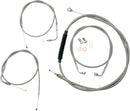 Harley Davidson Flst [LA CHOPPERS] - Standard Stainless Steel Covered Handlebar Cable/Brake Line Kit