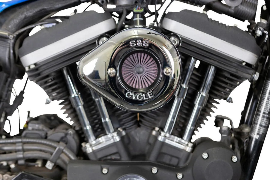 Harley-Davidson Xl 1200 T Sportster Superlow [2018] - Air Stinger Stealth Luftfiltersatz – Oberfläche: Silber – Bild 4