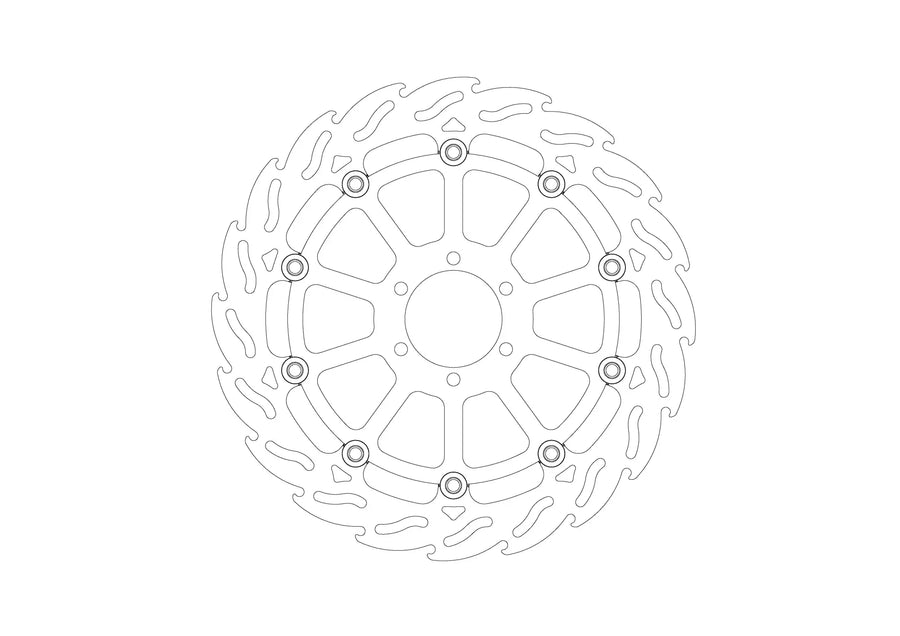 Moto Guzzi AUDACE 1400 CARBON [2018-2020] - FLAME Schwimmende Alu-Bremsscheibe – Ausführung: Black Aluminum Carrier – Bild 2