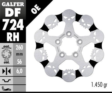 Harley-Davidson XR 1200 X [2011-2013] - Fixed brake disc Skull - Image 2