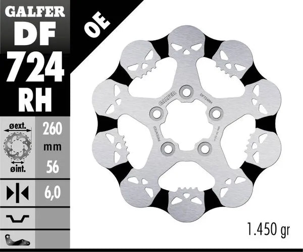 Harley-Davidson XR 1200 [2008-2010] - Fixed brake disc Skull - picture 4