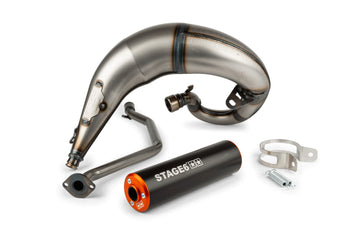 Beta RR SM 50 2T - Exhaust Streetrace High Mount CNC orange black
