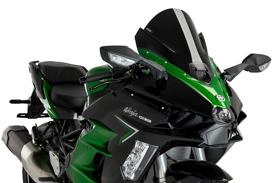 KAWASAKI NINJA H2 SX SE [2025] - Z-Racing screen | Black | PUIG 21714N