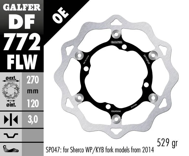 Sherco ST-R 250 [2019] - Bremsscheibe schwimmend Wave, genutet – Bild 2