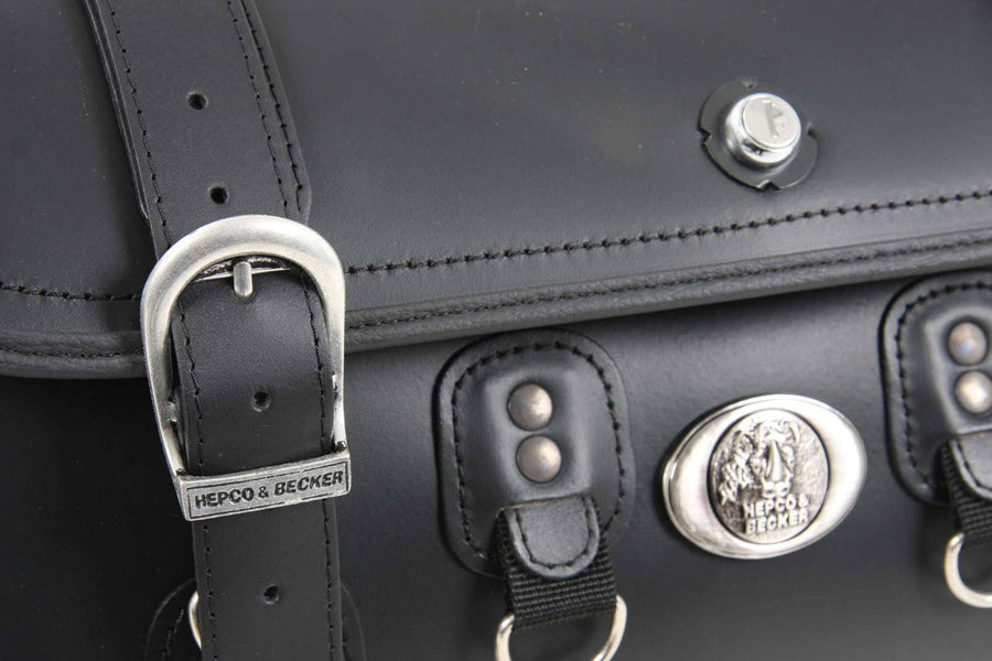 Motorcycle bag [Hepco & Becker] - leather handbag Buffalo Custom - luggage rack