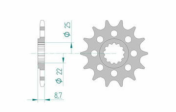 Kawasaki ZXR 750 (ZX 750 L) [1993-1995] - Kettensatz 520 XSR - 16/44-110 - Kettenrad Alu Standard
