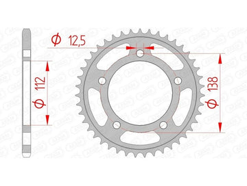 Honda NC 750 X DCT ABS RC90 [2021-2026] - Kettenkit 520 XSR4 - 17/41-114 - Standard Kettenrad Stahl