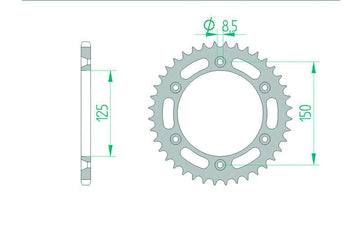 Husqvarna Svartpilen 801 [2024-2025] - Kettenkit 520 XSR4 - 16/41-116 - Standard Kettenrad Stahl