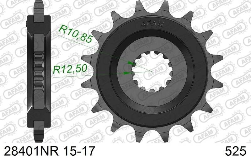 Suzuki GSX-S 1000 ABS Special Edition EVO [2018-2020] - Kettenkit 525 XHR4 - 17/44-116 - Standard Kettenrad Stahl